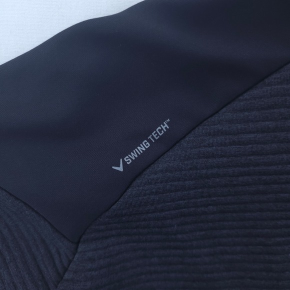 Callaway Mens 1/4 Zip Weather Series Swing Tech 2X Black Ribbed Pullover Jacket - Picture 8 of 9